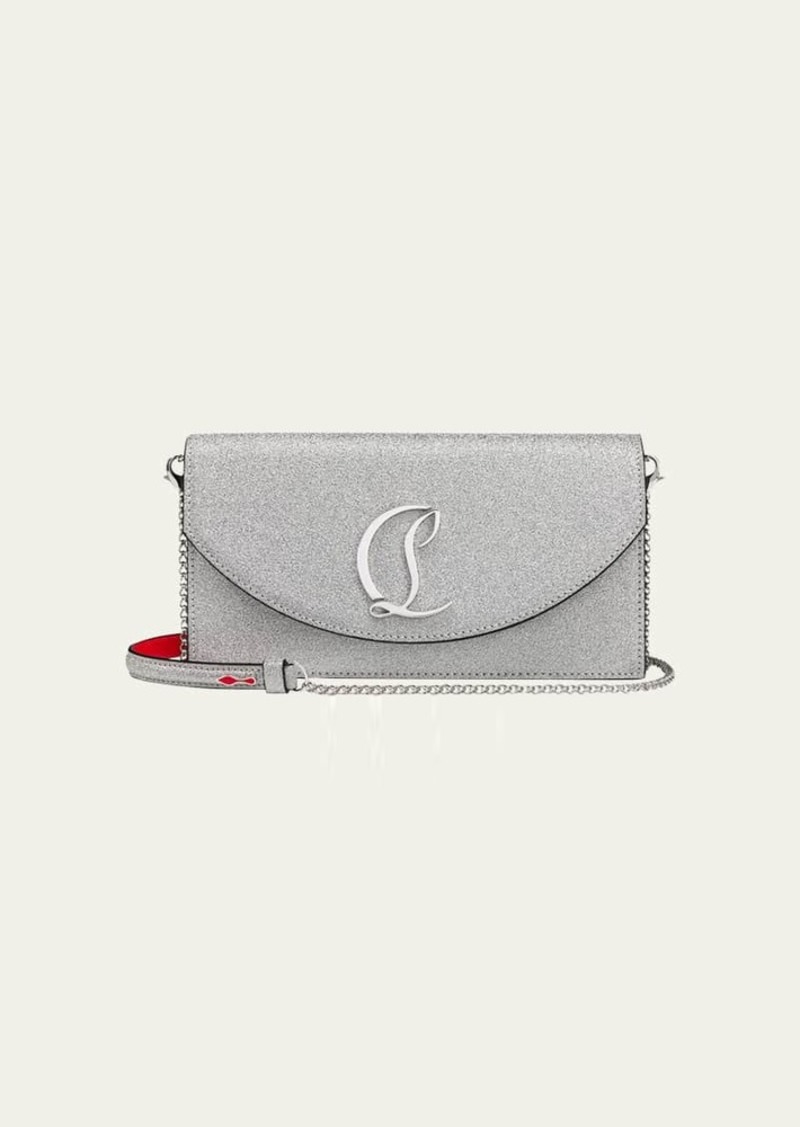 Christian Louboutin Loubi54 Wallet on Chain in Glittered Leather