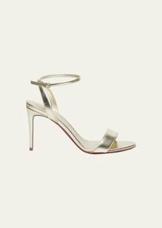 Christian Louboutin Loubigirl Metallic Red Sole Ankle-Strap Sandals