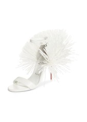 Christian Louboutin Loubigirl Raffia Fringe Sandal