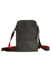 Christian Louboutin Loubilab Leather Phone Crossbody Bag in Red/Black at Nordstrom