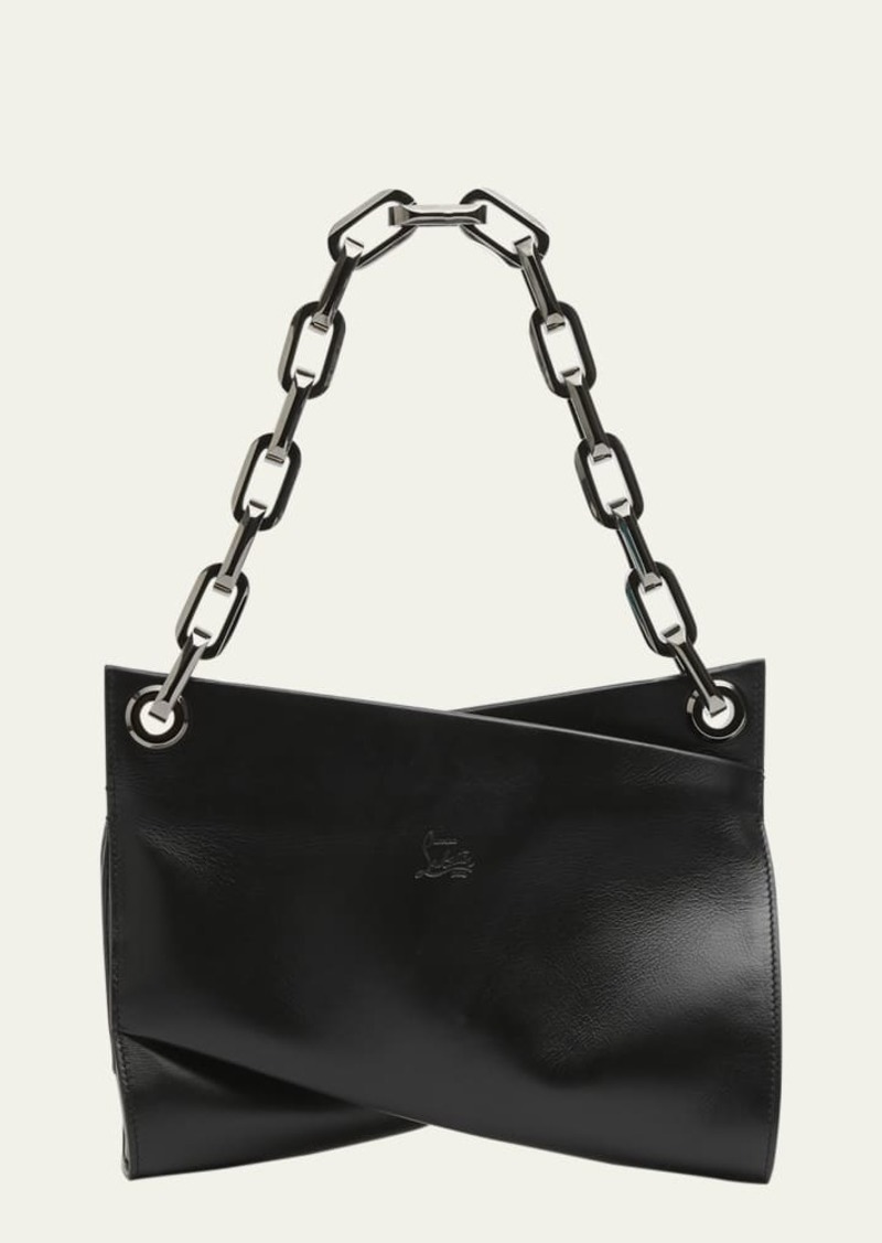 Christian Louboutin Loubitwist Chain Shoulder Bag in Leather