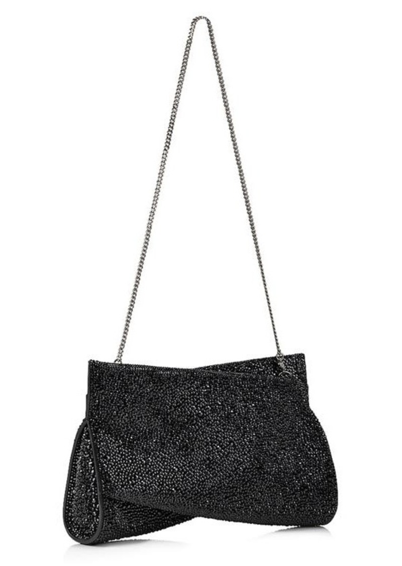 Christian Louboutin Loubitwist Crystal Embellished Leather Clutch