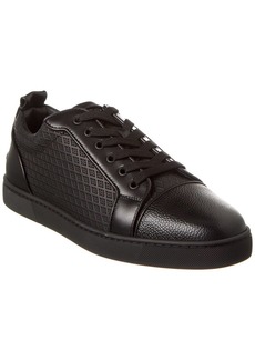 Christian Louboutin - Louis Junior Spike-embellished Cotton Trainers - Mens - Navy Grey