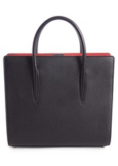 Christian Louboutin Medium Paloma Leather Tote in Black/Black at Nordstrom