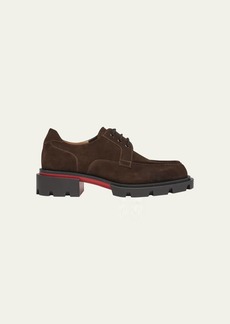 Christian Louboutin Men's Our Georges L Suede Derby Shoes