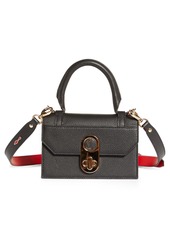 Christian Louboutin Mini Elisa Leather Top Handle Bag in Black/Gold at Nordstrom