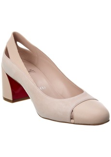 Christian Louboutin Miss Duvette 55 Suede & Leather Pump