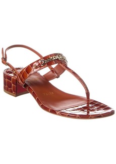 Christian Louboutin MJ Thong 25 Alligator-Embossed Leather Sandal