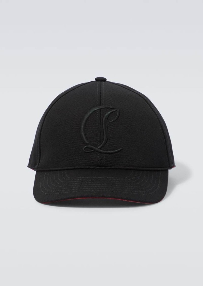 Christian Louboutin Mooncrest cotton canvas baseball cap