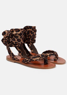 Christian Louboutin Niloo du Désert leopard-print satin sandals