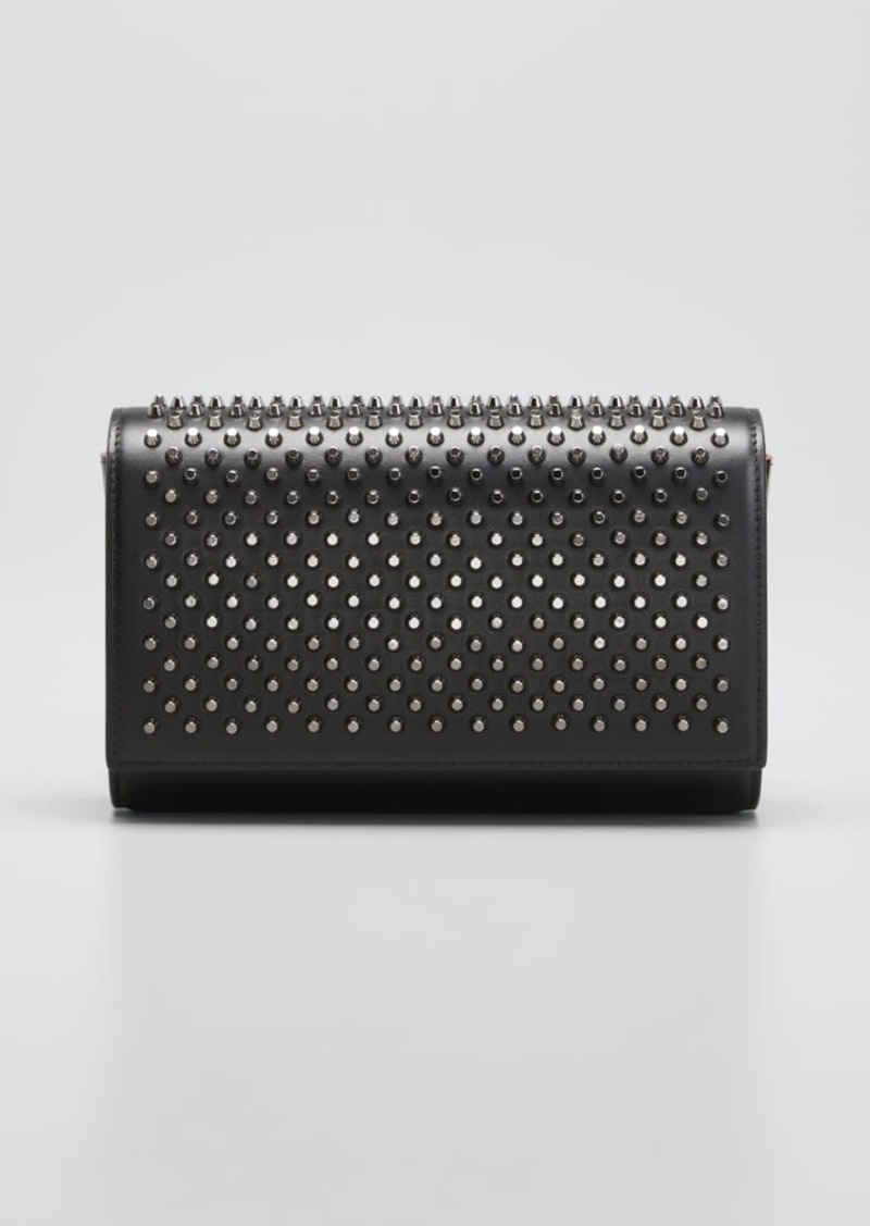 Christian Louboutin Paloma Clutch in Leather with Spikes