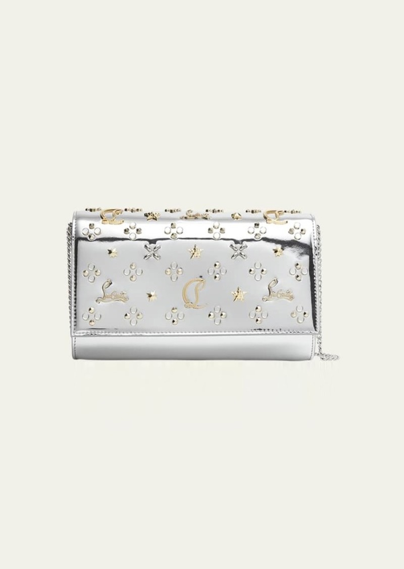 Christian Louboutin Paloma Loubinthesky Metallic Leather Clutch Bag