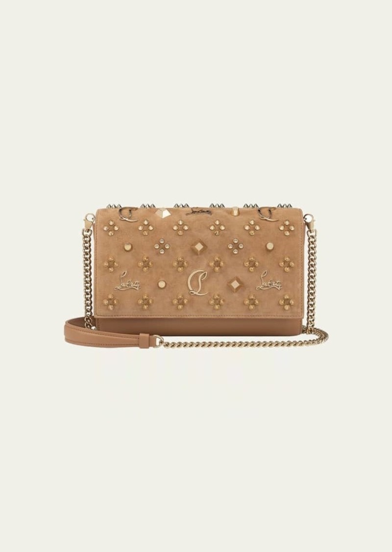 Christian Louboutin Paloma Loubinthesky Suede Clutch Bag