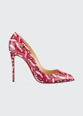Christian Louboutin Pigalle Follies inzana-Print Patent Leather Red Sole Pumps