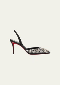 Christian Louboutin Queenissima Embellished Red Sole Slingback Pumps