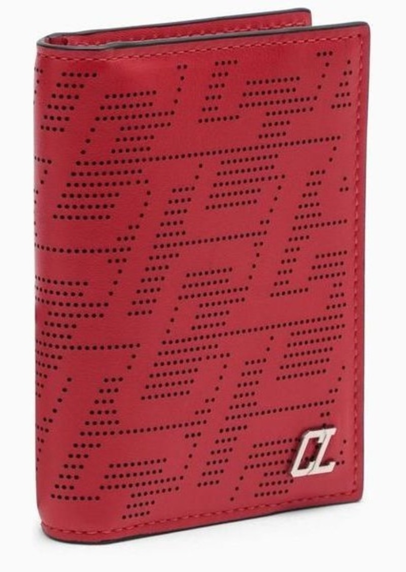 Christian Louboutin Red Sifnos wallet in perforated