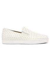 Christian Louboutin Roller Boat spike-embellished leather trainers