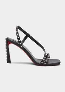 Christian Louboutin Rosa Spike Slingback Red Sole Sandals
