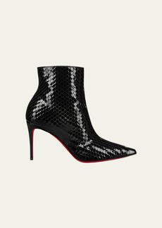 Christian Louboutin So Kate Embossed Patent Red Sole Booties