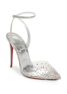 Christian Louboutin Spikaqueen Crystal Ankle Strap Pump