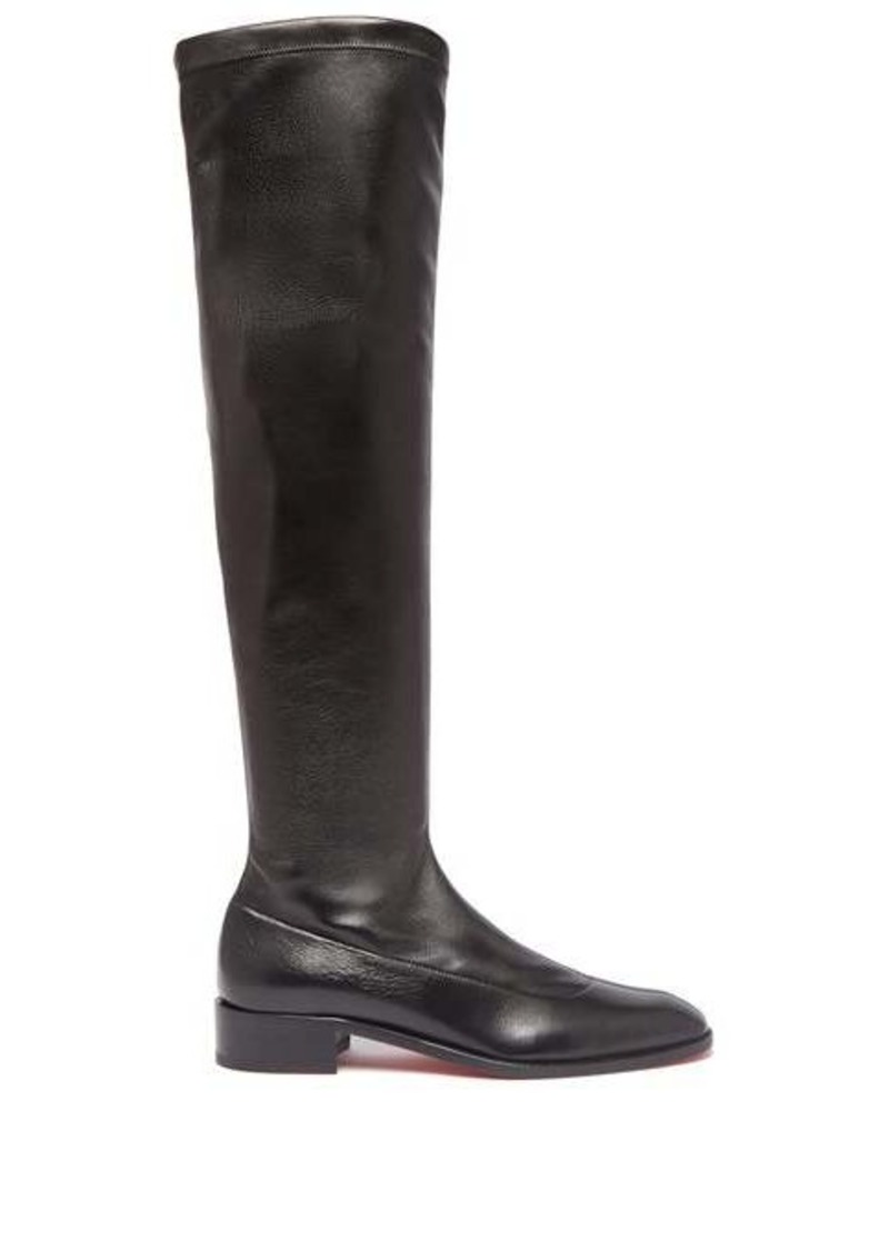 louboutin over the knee leather boots