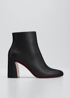 Christian Louboutin Turela Calfskin Red Sole Ankle Booties