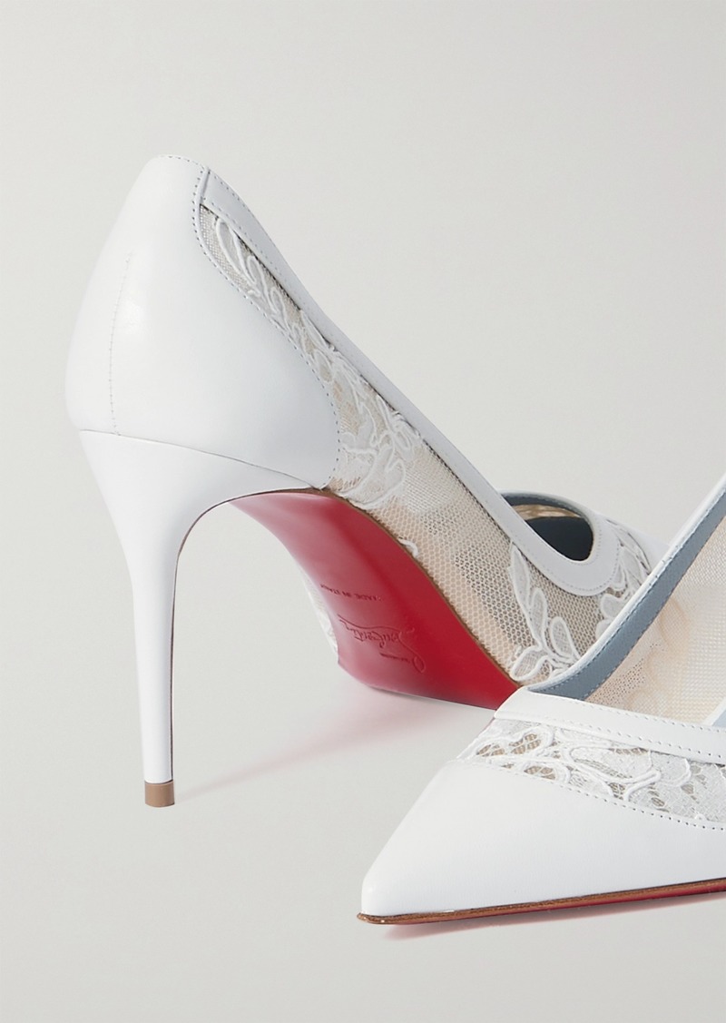 CHRISTIAN LOUBOUTIN Galativi 85 suede and mesh pumps