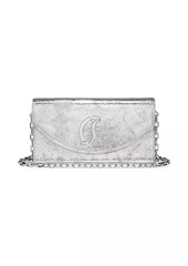 Christian Louboutin Loubi54 Metallic Leather Clutch