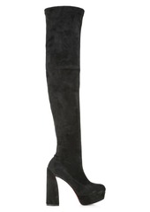 Christian Louboutin - Kronobotte 85 Leather Knee Boots - Womens - Black