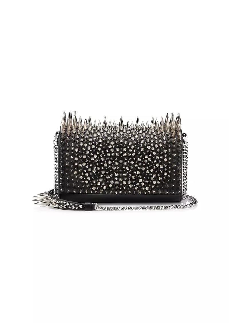 Christian Louboutin Paloma Spiked Leather Clutch