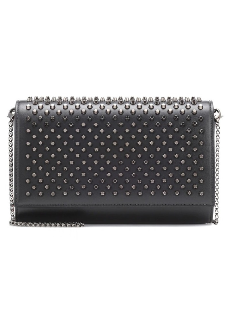 Christian Louboutin Paloma embellished leather clutch