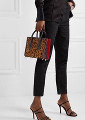 Christian Louboutin Black/Red Leopard Print Patent and Leather Paloma Tote  Christian Louboutin