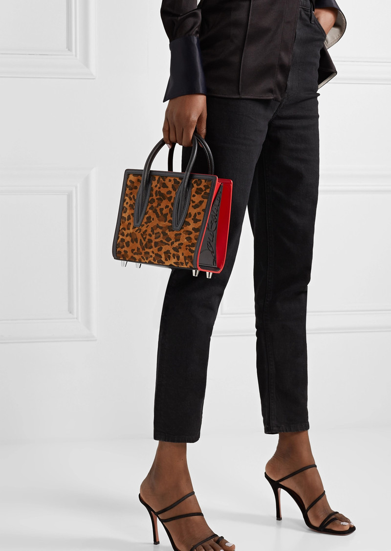 CHRISTIAN LOUBOUTIN Mini Paloma Studded Leather Top Handle Handbag