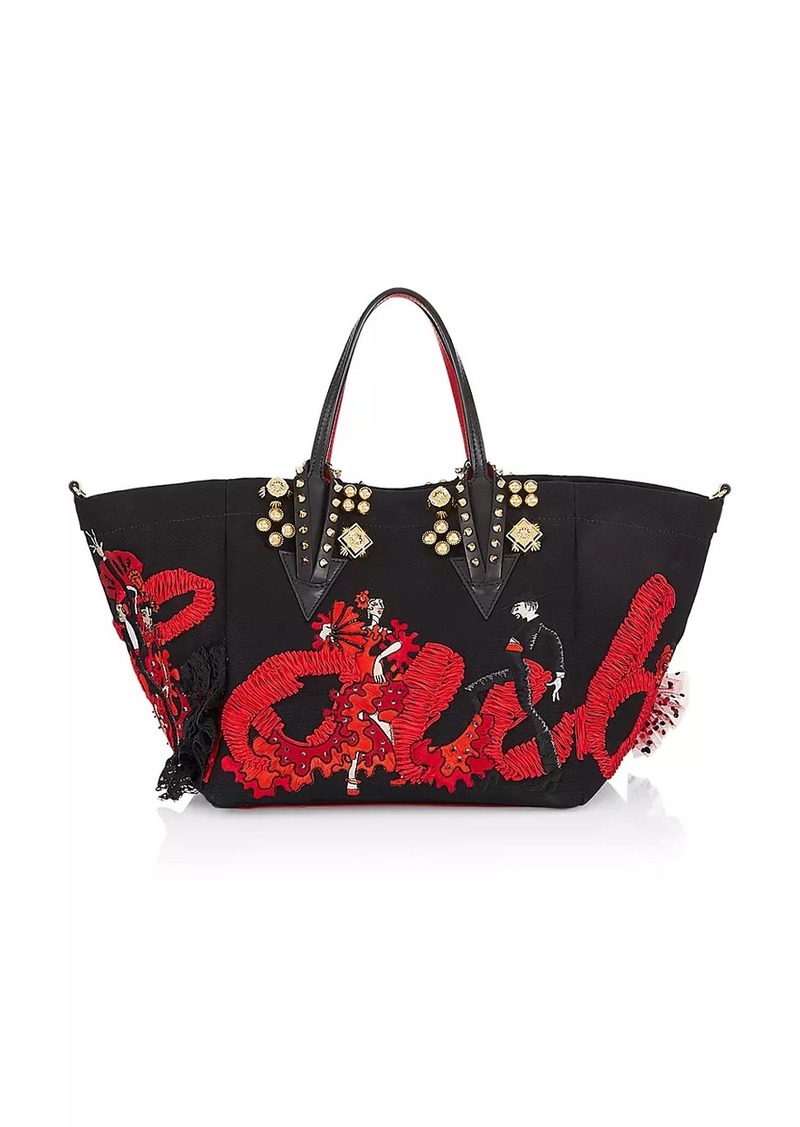 Christian Louboutin Small Flamencaba Embroidered Tote Bag