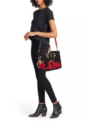 Christian Louboutin Small Flamencaba Embroidered Tote Bag