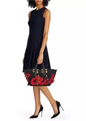 Christian Louboutin Small Flamencaba Embroidered Tote Bag