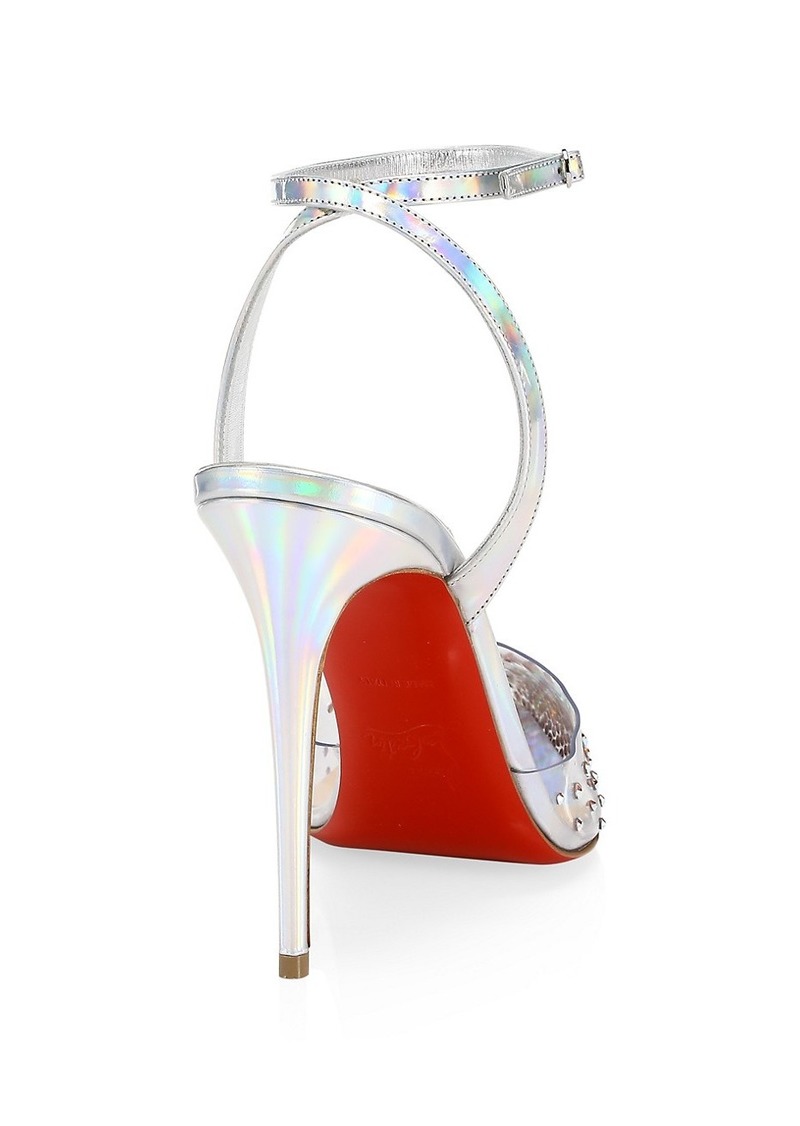 Christian Louboutin Spikaqueen Iridescent Red Sole Pumps