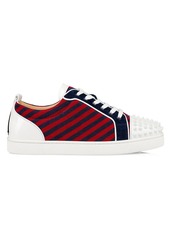 Christian Louboutin Fun Louis Junior Spike-stud Velvet Trainers in