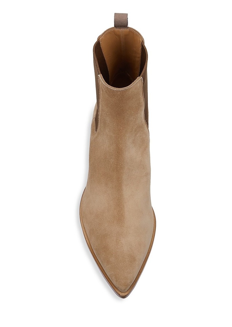 Brown Validobi logo-plaque suede ankle boots
