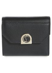 Christian Louboutin Elisa Leather Wallet in Black/Gold at Nordstrom