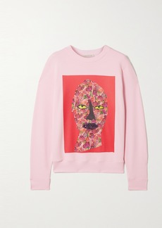 Christopher Kane Belinda Sequin-embellished Printed Cotton-jersey Sweatshirt