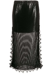 Christopher Kane chainmail lace trim skirt