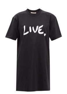 Christopher Kane - Live Logo-print Cotton-jersey T-shirt - Womens - Black