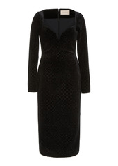 Christopher Kane - Women's Glittered Velvet Dress - Black - Moda Operandi