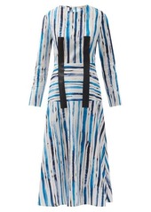 Christopher Kane Brushstroke-stripe cotton-canvas midi dress