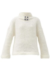 Christopher Kane Crystal-embellished wool-blend sweater