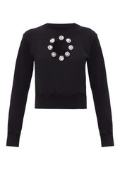 Christopher Kane Crystal organic-cotton jersey sweatshirt
