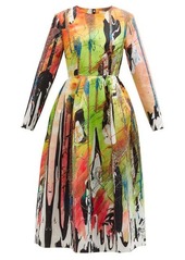 Christopher Kane Mindscape abstract-print duchess-satin dress