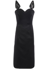 Christopher Kane Woman Lace-trimmed Satin Dress Black