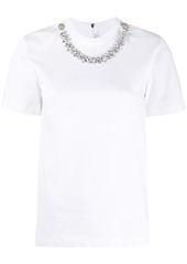 Christopher Kane crystal necklace-embellished T-shirt